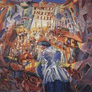 Umberto Boccioni THe Street Penetrates the House France oil painting artist